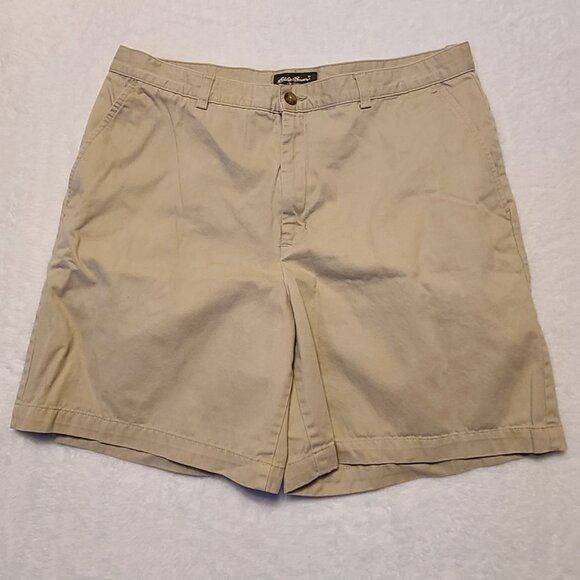 Eddie Bauer Women's Khaki Shorts Size 14 Chino Bermuda - Picture 6 of 11
